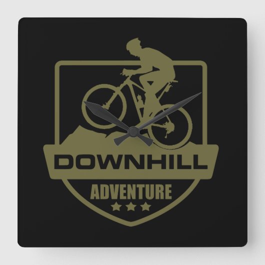 Mountainbiken MTB Downhill Vierkante Klok (Voorkant)