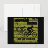 Mountainbiken MTB Feestdagenkaart (Voorkant / Achterkant)