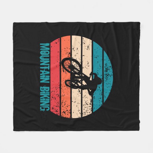 Mountainbiken MTB Fleece Deken (Voorkant (Horizontaal))