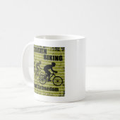 Mountainbiken MTB Koffiemok (Voorkant links)