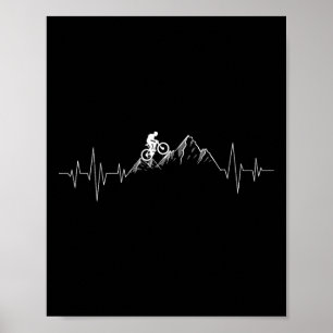 Mountainbiken - Mtb-liefhebber fietser bergafwaart Poster
