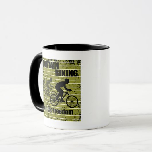 Mountainbiken MTB Mok (Voorkant links)