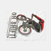 Mountainbiken MTB Mountainbiker Oh Shift Fleece Deken (Voorkant (Horizontaal))