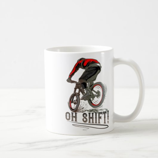 Mountainbiken MTB Mountainbiker Oh Shift Koffiemok (Rechts)
