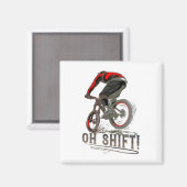 Mountainbiken MTB Mountainbiker Oh Shift Magneet (Voorkant / Achterkant)