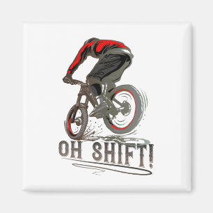 Mountainbiken MTB Mountainbiker Oh Shift Magneet
