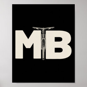 Mountainbiken Mtb Trail Bike Creatieve Beginletter Poster