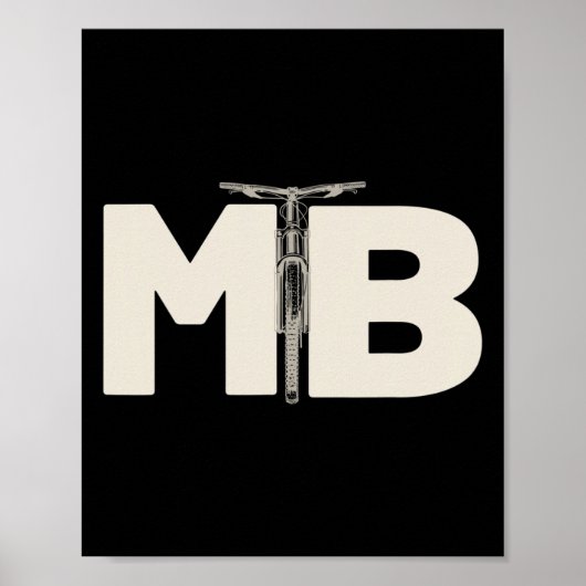 Mountainbiken Mtb Trail Bike Creatieve Beginletter Poster (Voorkant)