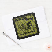 Mountainbiken MTB Vierkante Sticker (Envelop)