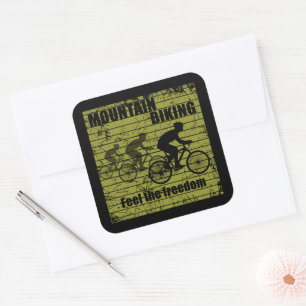 Mountainbiken MTB Vierkante Sticker