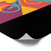 Mountainbiken Pop Art Effect Mtb Fully Poster (Hoek)