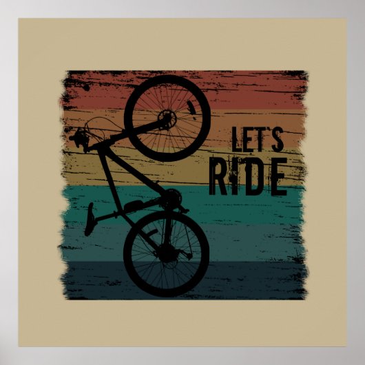 Mountainbiken  poster (Voorkant)