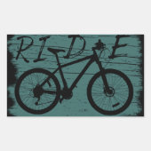 Mountainbiken rechthoekige sticker (Voorkant)