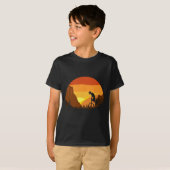 Mountainbiken Retro Sunset Trail Rijder T-shirt (Voorkant volledig)