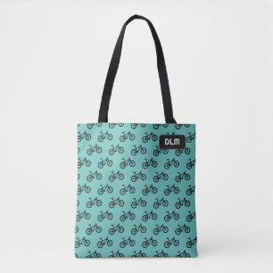 Mountainbiken - robuust fietspatroon op maat tote bag