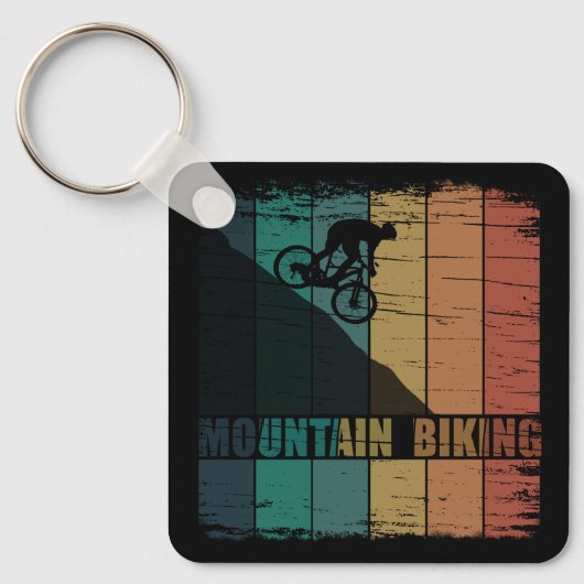 Mountainbiken  sleutelhanger (Voorkant)