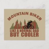 Mountainbiken vader  feestdagenkaart (Voorkant)