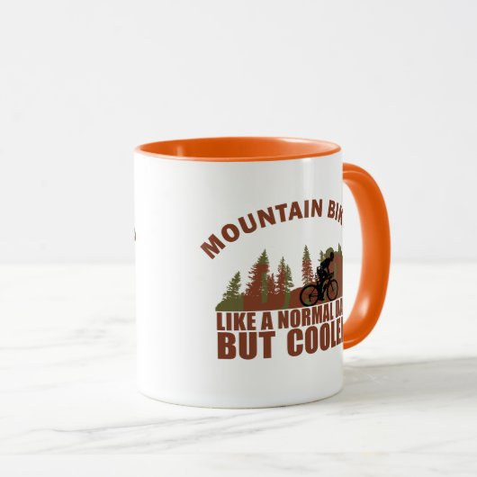 Mountainbiken vader  mok (Voorkant rechts)