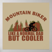 Mountainbiken vader  poster (Voorkant)
