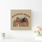 Mountainbiken vader  vierkante klok (Huis)