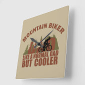 Mountainbiken vader  vierkante klok (Hoek)