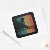 Mountainbiken  vierkante sticker (Envelop)