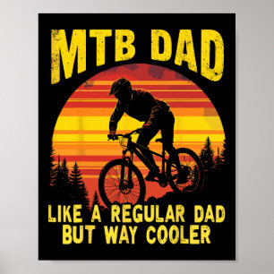 Mountainbiken voor papa fietser Mtb fiets Poster