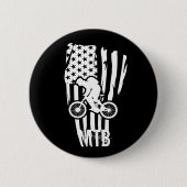 mountainbiken VS Amerikaanse vlag Ronde Button 5,7 Cm (Voorkant)