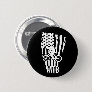 mountainbiken VS Amerikaanse vlag Ronde Button 5,7 Cm