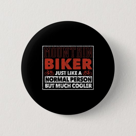 Mountainbiker Definitie Grappige Fiets Mtb Downhi Ronde Button 5,7 Cm (Voorkant)