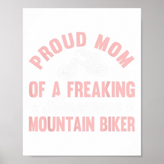 Mountainbiker Fiets Mtb Fietseren Fiets Moeder Poster (Voorkant)