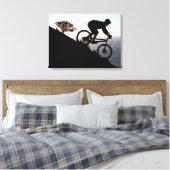 Mountainbiker. Leeuwenkop, Kaapstad Canvas Afdruk (Insitu (Slaapkamer))