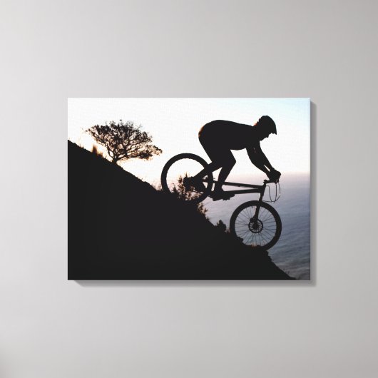 Mountainbiker. Leeuwenkop, Kaapstad Canvas Afdruk (Voorkant)