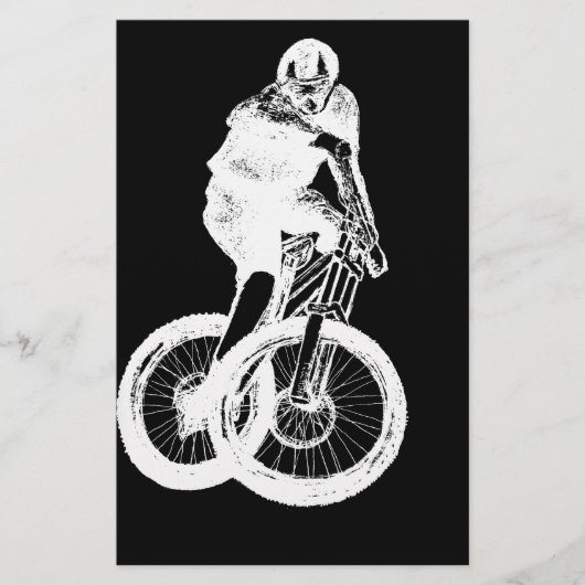 mountainbiker MTB BMX CYCLIST Briefpapier (Voorkant)
