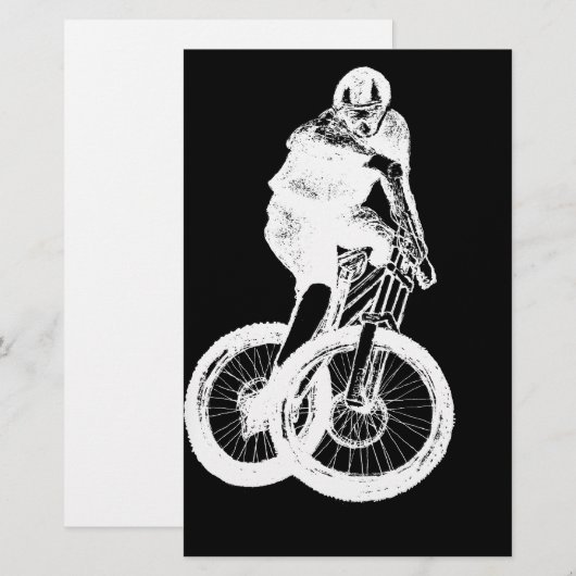 mountainbiker MTB BMX CYCLIST Briefpapier (Voorkant / Achterkant)