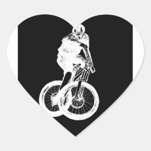 mountainbiker MTB BMX CYCLIST Heart Sticker