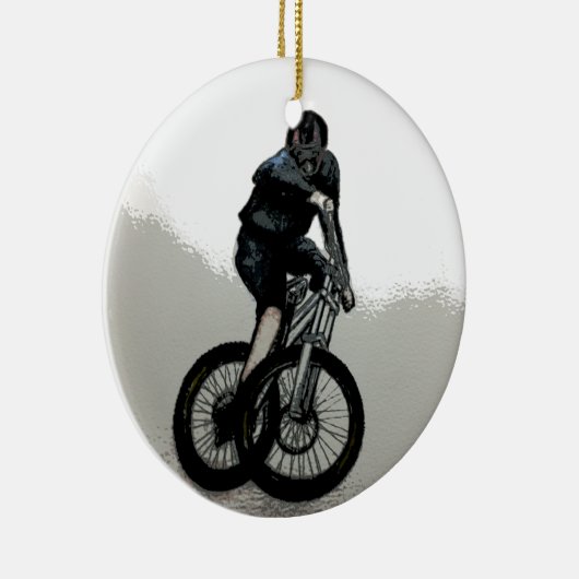 mountainbiker MTB BMX CYCLIST Keramisch Ornament (Rechts)