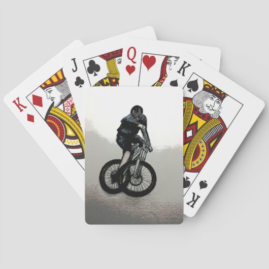 mountainbiker MTB BMX CYCLIST Speelkaarten (Achterkant)