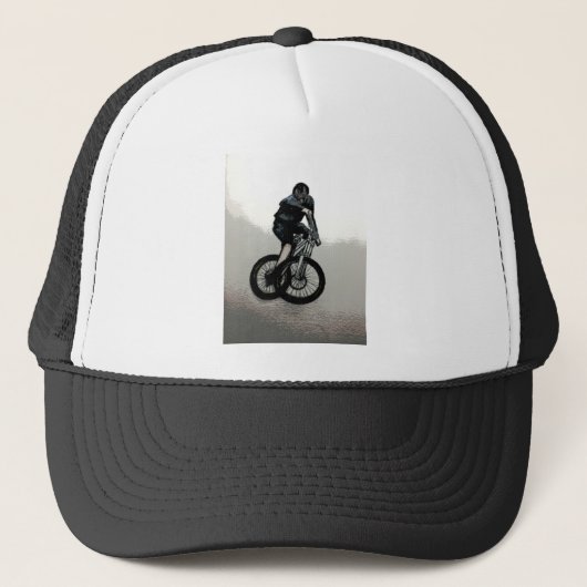 mountainbiker MTB BMX CYCLIST Trucker Pet (Voorkant)