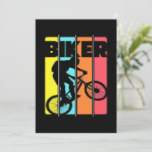 Mountainbiker Retro Vintage Kaart (Staand voorkant)