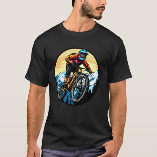 Mountainbiker T-shirt (Voorkant)