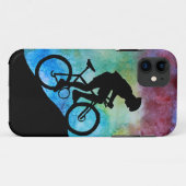 Mountainbiker tegen zonsondergang Case-Mate iPhone case (Achterkant (horizontaal))
