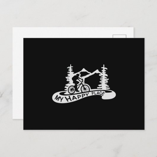 mountainbiking - fiets - MTB - cadeau Briefkaart (Voorkant / Achterkant)