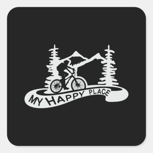 mountainbiking - fiets - MTB - cadeau Vierkante Sticker (Voorkant)