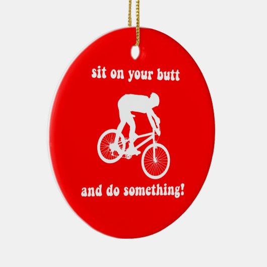 mountainbiking keramisch ornament (Rechts)