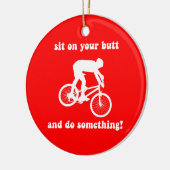 mountainbiking keramisch ornament (Links)