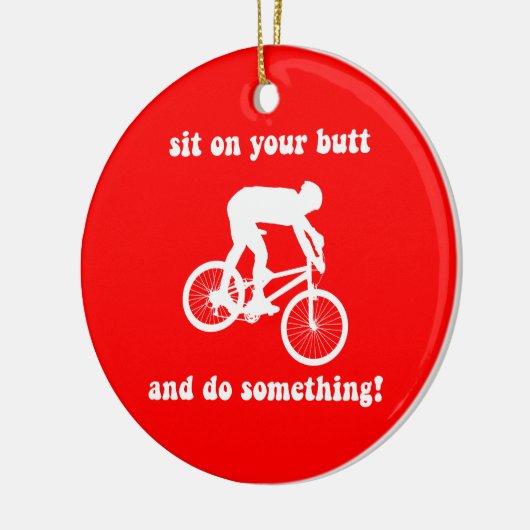mountainbiking keramisch ornament (Links)