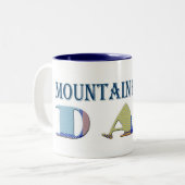 MountainBikingDad Tweekleurige Koffiemok (Voorkant links)