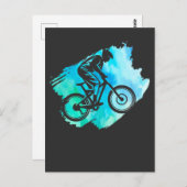 mountainbikingracestuin buitenfietsen briefkaart (Voorkant / Achterkant)