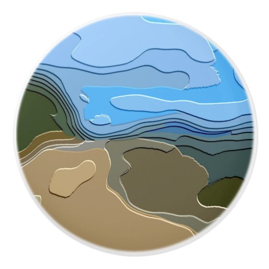 MOUNTAINEN KERAMISCHE KNOP (Voorkant)